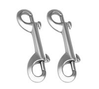 Double Ended Bolt Snap Hook, 2PCS Stainless Steel Dog Lead Spring Hook for Dog Leash,Collar,Key Chain,Horse Tack,Pet Feed Buckets