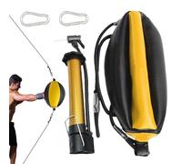 Double Ended Brimed Ball - Synthetic Leather Nylon 40 x 20 cm | Adjustable Boxing Trainer | Reflex and Speed Equipment | Oculomotor Coordination Tool for the Gym