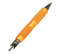 Double Ended Case Prep Tool, Steel Chamfer Deburring Tool with Non Slip Handle Internal External Case Trimming for Reloading Accurate Chamfering Multitool Sharpn Skid