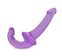 Double Ended Dildo Dual Dong Strapless Sex Toy Extra Long Flexible Realistic Penis G Spot Vaginal Anal Plug for Lesbian Female Masturbation, Purple