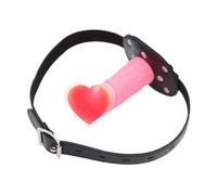 Double-Ended Dildo Gag Head Strapon Mouth Gag BDSM Bondage Penis Harness Lesbian Sex Toys Adult Erotic Toys Pink M