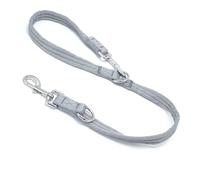 Double Ended Dog Leash,for Obedience Training Easy to Use,Lightweight,Soft for Large and Medium Dogs (Grey, 1M*2.5CM)
