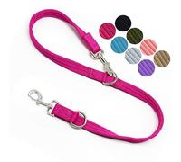 Double Ended Dog Leash,for Obedience Training Easy to Use,Lightweight,Soft for Large and Medium Dogs (Fuchsia, 1M*2.5CM)