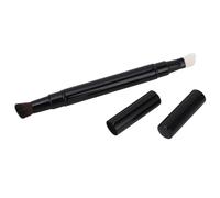 Double Ended Eye Shadow Brush, 2 Pack Retractable Makeup Eye Shadow Nose Contour Brush with Cap for Outdoor Travel