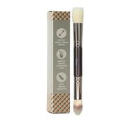Double Ended Face Brush - Vegan Foundation & Contour Brush with Soft Bristles for Mature Sensitive Skin