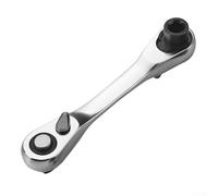 Double Ended For Mini 1/4 Ratchet Wrench with Quick Socket and Hex Torque, Offset Handle for Easier Use, Reversible 72 Tooth Ratchet for Tight Spaces