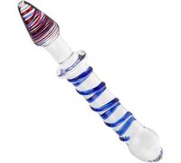 Double-Ended Glass Dildo Anal Butt Plug G-spot Prostate Massager Sex Toys Gift, Sex Toy for Women, Men and Couples, Adult Sex Toy