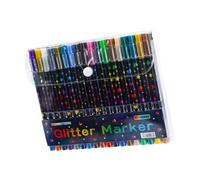 Double-Ended Glitter Marker Set for Creative Coloring, Art Pens for Drawing, Craft Use and Journal Decorating Ideas Glitter Drawing Markers Journal Coloring Pens Wood Painting Marker Craft Sketch Rock