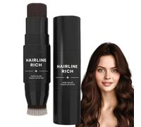 Double Ended Hair Color Stick,Root Cover Up Stick,Hairline Powder Sti/ck,Hair Shadow Powder for Adult,Instant Hair Loss Concealer for Thinning Ha/ir,Portable Design for Hairline & Beard(Dark Brown)