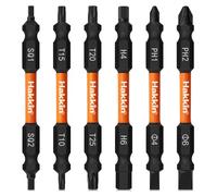 Double Ended Impact Screwdriver Bit Set (Phillipes,Torx,Hex,Slotted,Square) | Hakkin 75mm Magnetic S2 Steel Torx Bit Cross Driver Bits Set PH2 PH1 SL6 SL4 SQ1 SQ2 T10 T15 T20 T25 H4 H6