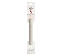 Double Ended Knitting Pins Needles Pony Classic Set of 4 20cm Length (Silver, 3.5mm)