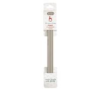 Double Ended Knitting Pins Needles Pony Classic Set of 4 20cm Length (Silver, 4mm)