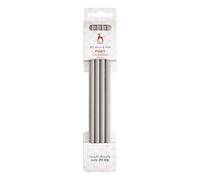 Double Ended Knitting Pins Needles Pony Classic Set of 4 20cm Length (Silver, 6mm)