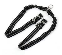 Double Ended Lead for Dogs, Reflective & Adjustable Dual Dog Leashes, Double Dog Lead for Walking 2 Dogs No Tangle, 360° Tangle-Free & Safety Handle, Shock Absorbing Design, for Pets 10-25kg