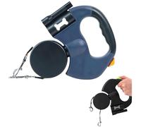 Double Ended Leash, Double Retractable Dog Leash, Dual Dog Leashs With Tangle-Free Swivel & Led Light, 360° Anti-Slip Lightweight Handle, For Small To Large Dogs