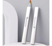 Double-Ended Lip Brush Encased in Retractable Body for Secure Storage and Immediate Lip Liner or Lipstick (silver)
