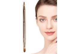 Double Ended Lip Brushes, Lip Brush for Lip, Retractable Lip Eyebrow Applicator Brushes, Double Tips Eyebrow Brushes for Eyelid, Creams