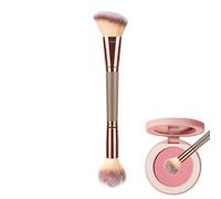 Double Ended Makeup Brush | Versatile Dense - Blush Bronzer Blusher Blusher Brush | For Everyday Use, Travel, Women, Beginner, Outline, Highlighter