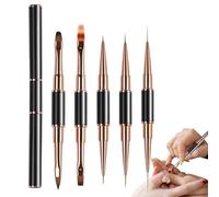 Double-Ended Nail Brushes Set | Double-Ended Dotting Pens,Thin Nail Dotting Brush | for Home Salon Flower Painting Paint Application Women Girls Ladies Friends