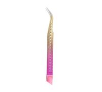 Double Ended Nails Tweezers With Pressing Head For Nails Eyelashes Extension Tweezers Straight Curved Tip Tweezers