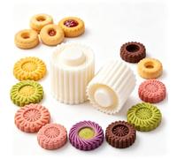 Double Ended Pastry Mould, Sunflower Cookie Mould, Food Safe, 2-in-1 | Double Ended Pastry Mould: two patterns in one tool, food-grade plastic, press don't cut, separates for washing