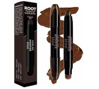 Double-Ended Root Touch Up Stick - Instant Root & Hairline Coverage - Waterproof & Sweatproof Natural Plant-Based Color Long-Lasting 48H Wear Easy Portable Application (03#coffee)