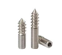 Double Ended Screws, Double Head Self Tapping Screws Stainless Steel Hex Socket Pointed Tail M4 M6 M8 30-70mm 10pcs(30mm,M6)