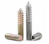 Double Ended Screws, Double Headed Self Tapping Hex Screws Pack Of 60 Silver/Zinc Plated M6/M8 35-60 mm(30PCS Zinc Plated,M6X35MM)
