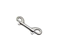 Double Ended Snap Hooks, 2PCS 90mm Heavy Duty Double Ended Trigger Bolt Snaps, Stainless Steel 316 Marine Grade Metal Clips for Diving, Dog Leash, Feed Buckets