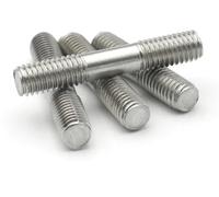 Double Ended Stud Screws Threaded Rod, 1/2/5pcs M3 M4 M5 M6 M8 M10 M12 304 Stainless Steel End Thread Bolts Tooth Stick Dual Head Bar(Silver M8 (1pc),90mm)