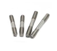 Double Ended Stud Screws Threaded Rod,1-5pcs GB901 M3 M4 M5 M6 M8 M10 Thread 304 Stainless Steel Screw Bolts(Silver M5 2pcs,30mm)