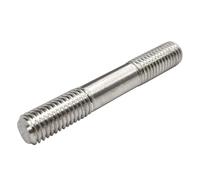 Double Ended Stud Screws Threaded Rod, 10pcs/lot Stainless Steel end Thread Dual Head bar Bolt M2.5 M3 M4 M5 M6(M3,45mm)