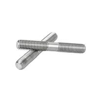 Double Ended Stud Screws Threaded Rod,2-10PCS TA2 Pure Titanium Double Head Screw Screw Bolt Two Teeth Screw Thread Rod M4 M5 M6 M8 M10(M6 (5pcs),120mm)