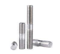 Double Ended Stud Screws Threaded Rod,M3 M4 M5 M6 M8 M10 M12 M16 304 Stainless Steel End Thread Bolts Bolt Tooth Stick Dual Head Bar(Silver M8 3pcs,60mm)