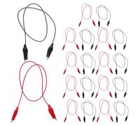 Double Ended Test Leads with Insulated Protective Boots | Copper and Nickel-plated Materials, Hands-free Clamping Design, for Electronics Students and Technicians Use