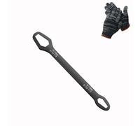 Double-Ended Torx Wrench, 2-in-1 Self-Adjusting Wrench Covers 8-24mm, Universal Tool for Auto Repair Bike Home DIY (Black)