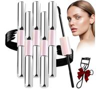 Double-ended Waterproof Lengthening and Curling Mascara, Volumizing Mascara, Volume and Length Mascara, Long-Lasting No Flaking Natural No Clumping (5 Pcs)