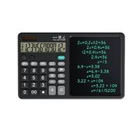 Double Energy Calculator And Writing Tablets Voice Command Big Screen Portable Silents Design For Professional Students Workers Silents Button Calculator Writing Pad