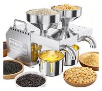 Double-Engine Electric Oil Press (2026) - Automatic Oil Extractor, Continuous use of 6 min and 24 h preheating, hot and Cold Electric Press