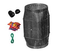 Double Entrance Fish Baits Cage High Large Round Fishing Cage For Efficient Durability Plastomer Construction Wear Resistant Equipment