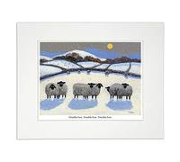 'Double Ewe Double Ewe Double Ewe' Mounted Print by Thomas Joseph - Sheep Art