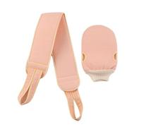 Double exfoliating Towel, Double Frosted Gloves, deep Cleaning, Suitable for Skin Cleaning, Back Cleaning and Other Parts of the Body that Need to Remove Dead Skin. (Pink B)