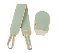 Double exfoliating Towel, Double Frosted Gloves, deep Cleaning, Suitable for Skin Cleaning, Back Cleaning and Other Parts of the Body that Need to Remove Dead Skin. (Green B)