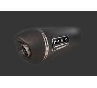 DOUBLE EXHAUST APPROVED MSR APRILIA DORSODURO 750 2008/14 / SHIVER 750 - GT 2007/14 OVALFOX DARK STAINLESS STEEL