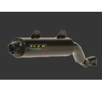 DOUBLE EXHAUST APPROVED MSR MUFFLER MOTORCYCLE VINTAGE HONDA CBR 1000 F 1986/88 ORIGINAL BLACK RBCS