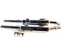 DOUBLE EXHAUST APPROVED MSR MUFFLER MOTORCYCLE VINTAGE HONDA GL 1500 GOLDWING FROM 1988 BENTCONIC CCS END OF SERIES