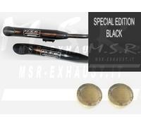 DOUBLE EXHAUST APPROVED MSR MUFFLER MOTORCYCLE VINTAGE SUZUKI CUSTOM VZ 800 MARAUDER 1999/02 SHORTSHOTS BLACK DB KILLER
