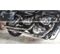 DOUBLE EXHAUST APPROVED MSR MUFFLER MOTORCYCLE VINTAGE SUZUKI CUSTOM VZ 800 MARAUDER 1999/02 SHORTSHOTS RCS END OF SERIES