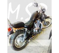 DOUBLE EXHAUST APPROVED MSR MUFFLER MOTORCYCLE VINTAGE SUZUKI VS INTRUDER 600 FROM 1995 / 750 / 800 SHORTSHOTS RCS