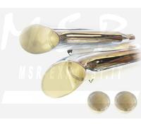 DOUBLE EXHAUST FULL SYSTEMS APPROVED MSR MUFFLER MOTORCYCLE VINTAGE YAMAHA XV VIRAGO 535 SHORTSHOTS RCS DB KILLER